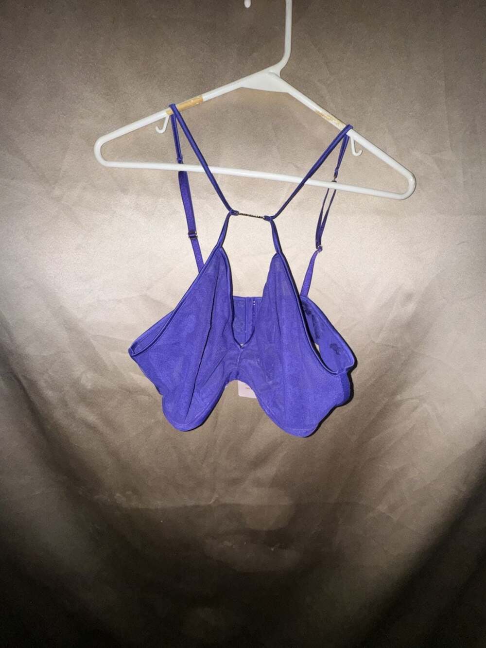 Savage X Fenty Purple Sheer Mesh Halter Bralette